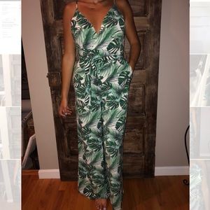 Palm Floral Jumpsuit